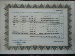 قیمت قالیشویی در مشهد (نرخ مصوب 1396)